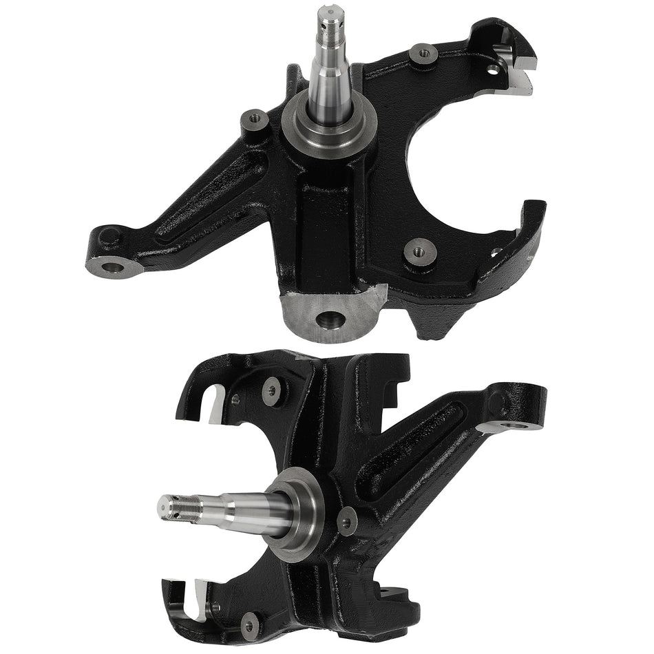 2X 2.5inch Front Drop Spindles Lowering Kit W/ 1inch Rotor For 1975-1986 Chevy C10 2WD