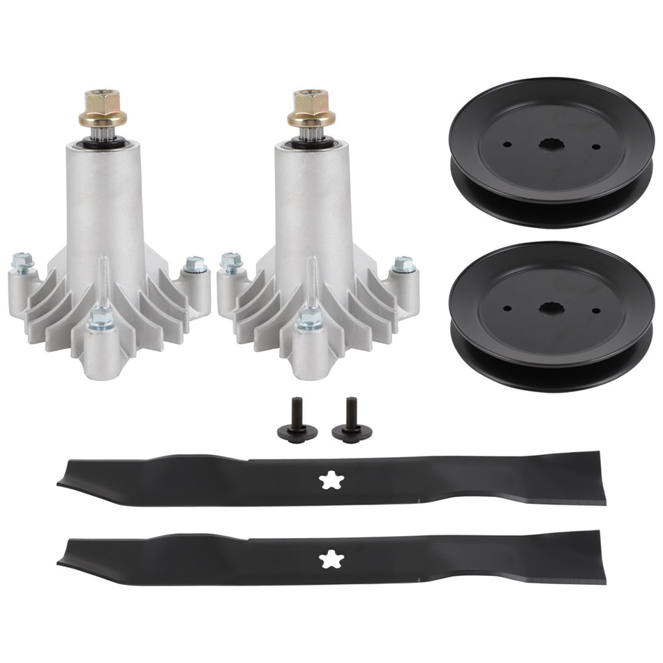 42 inch Deck Rebuild Kit Spindles Blades Pulley For Craftsman Lt1000 2000 Wholesale