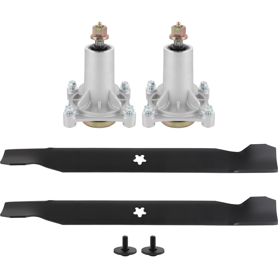 New Lt3000 42 inch Mower Deck Rebuild Kit Spindles Blades Belt For Craftsman 192870
