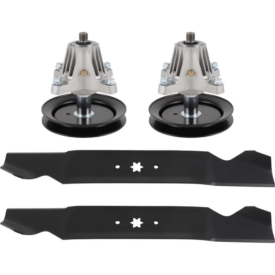46 inch Deck Blade Spindle Kit Combo Set Fits Cub Cadet Rzt-L46 Rzt-S46 Mower