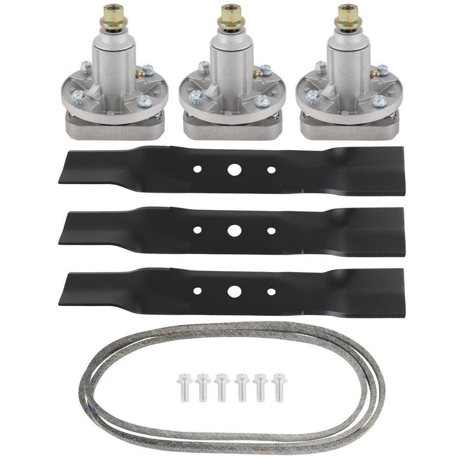 Deck Spindle Blade Belt Kit Fits John Deere L120 L130 Gy20785 Gy20050