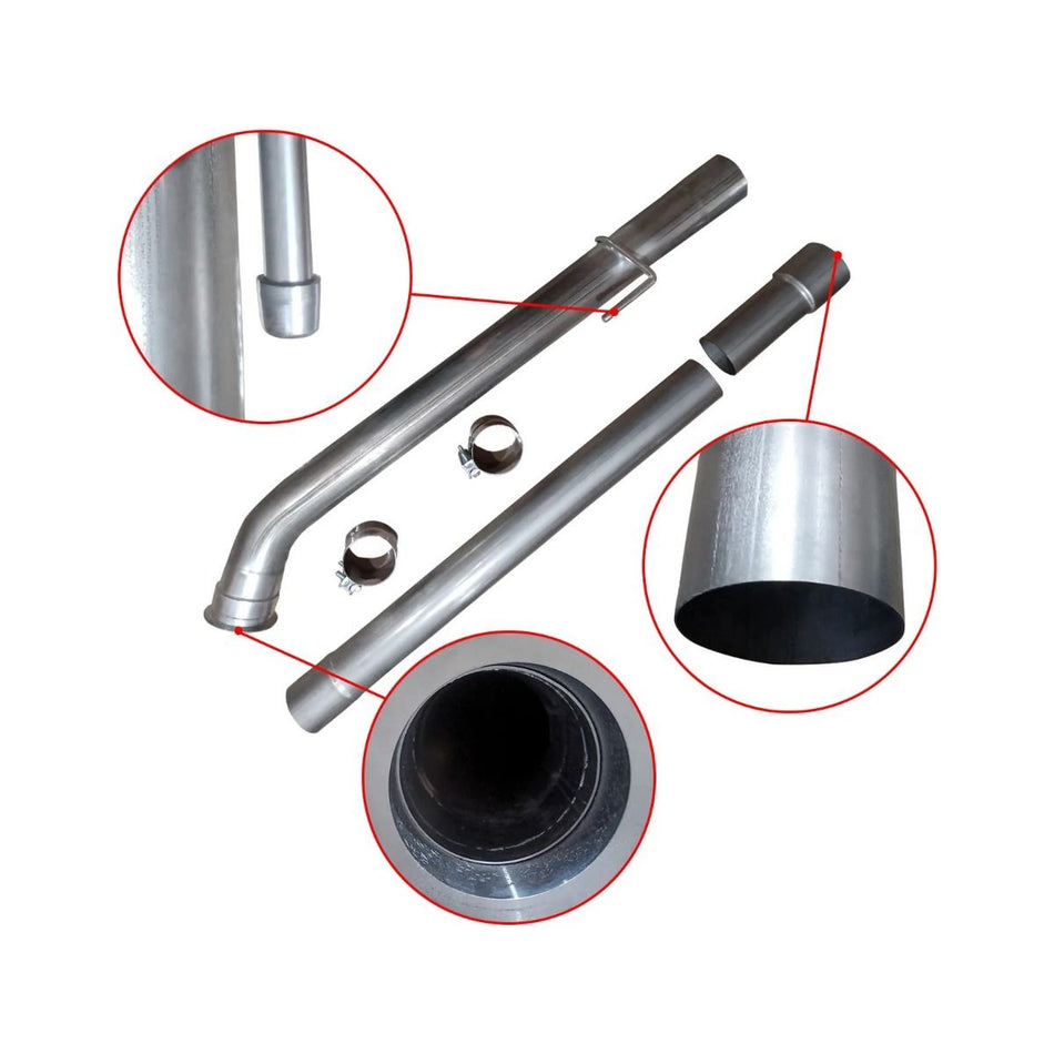 4 inch DPF Delete Race Pipe For 2019-2021 6.7 Cummins Dodge Ram 2500 Ram 3500