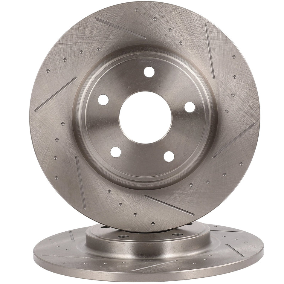For Dodge Grand Caravan 2017-2020 Journey 2014-2020 Slotted Brake Rotors Rear