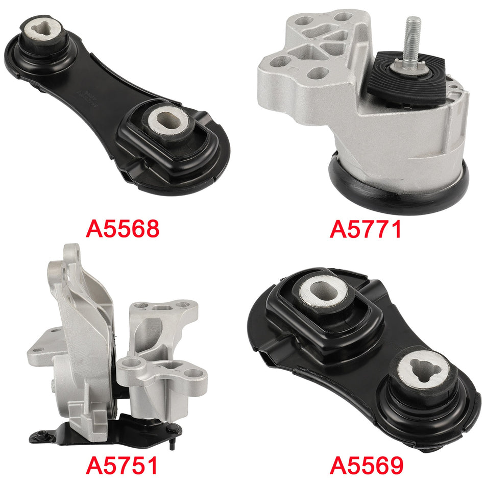 Motor Mount & Transmission Mount & Torque Strut Mount For Ford Taurus Lincoln 4x