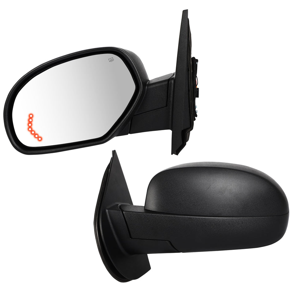 Power Heated Turn Light Side Mirror For 07-13 Chevry Silverado GMC Sierra