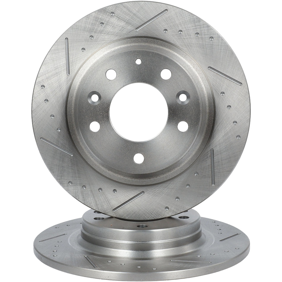 Drilled & Soltted Fits Lincoln Mkz 2007 - 2012 Zephyr 2006 Rear Brake Rotors 2X