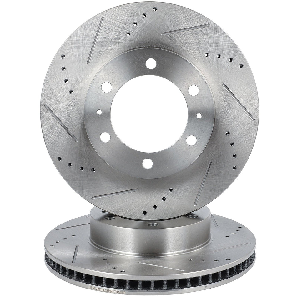 Fits Toyota For 4Runner 2003-2009 2X Brake Rotors Front With 12.56 Inch (319MM)
