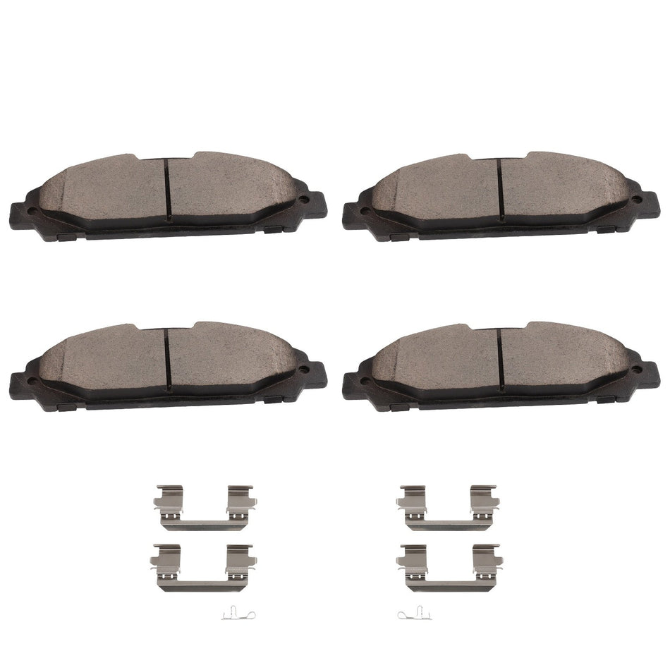 Fits Ford Mustang 2015 2016 2017 2.3L 3.7L Ceramic Brake Pads Front 1791 4PCS