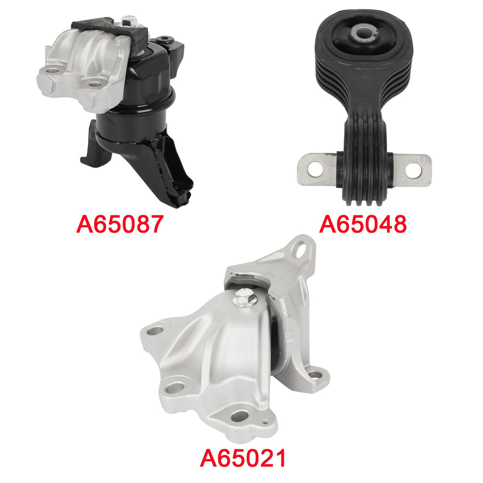 Engine & Trans Mount Set of 3PCS for Honda Civic 2012 L4 1.8L Sedan, AT Only