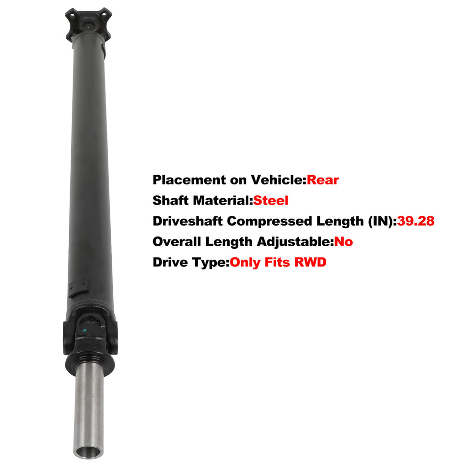 Drive Shaft fits Mazda Miata Rear L4 1.8L RWD Manual Trans 1999-2005 658001
