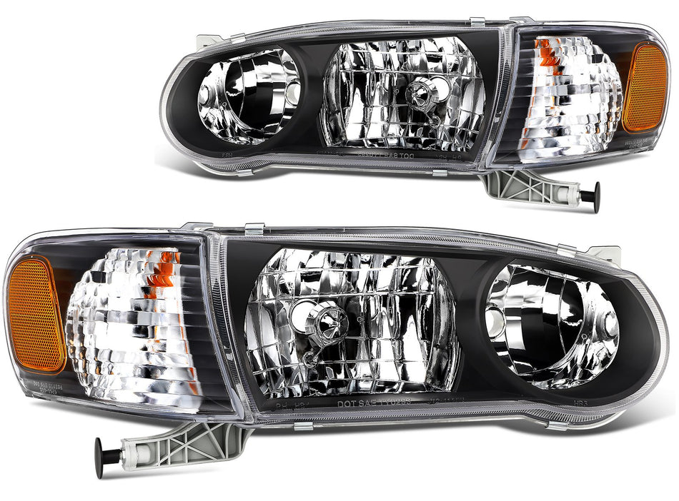 Fits Toyota For Corolla 1.8L 2001-2002 Projector Headlights Assembly Set Pair