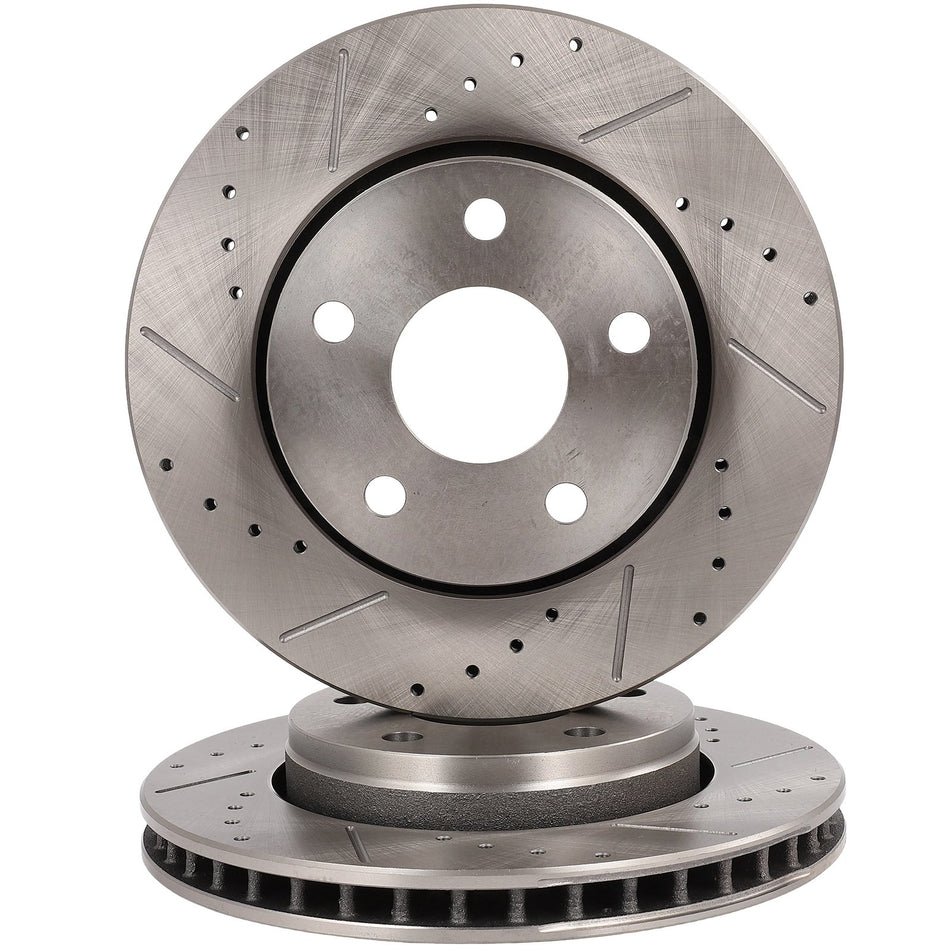 For Jeep For Wrangler 2007 2008 2009 2010 - 2017 Drilled Brake Rotors Front