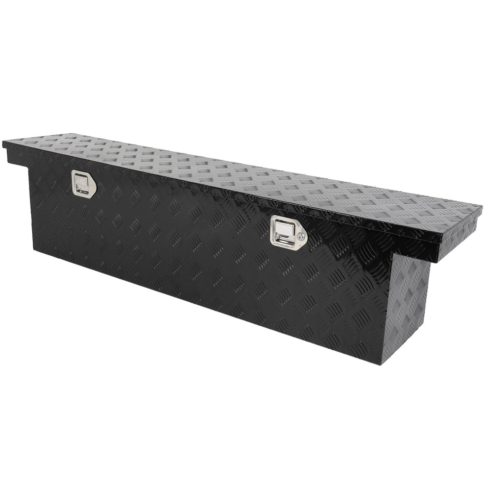 Aluminum Storage Tool Box 2x Lifting Air Rod with 2x Lock 60inchX12inchX14inch For Truck RV