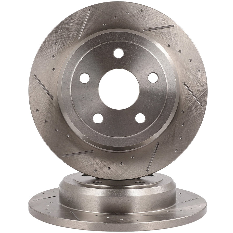 Fits Jeep Grand Cherokee 2011 2012 - 2014 3.6L 5.7L Slotted Brake Rotors Rear