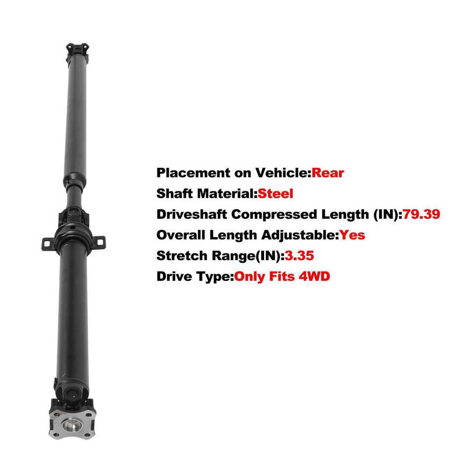 Drive Shaft for Toyota Tacoma 2005-2015 V6 4.0L Crew Cab Pickup 4WD Rear