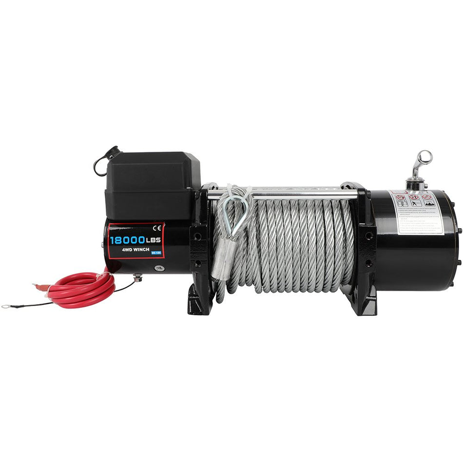 18000lbs Electric Winch 12V Steel Cable Truck Trailer Tow Towing Off-Road SUV