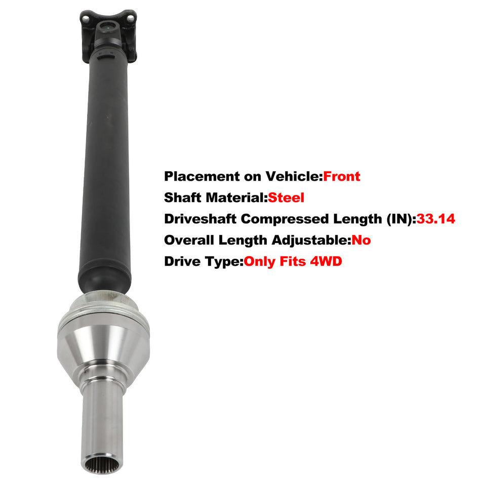 Drive Shaft 841mm for Ram 1500 2012 V6 3.7L Cab Pickup 4WD 52123021AD 52123021AE