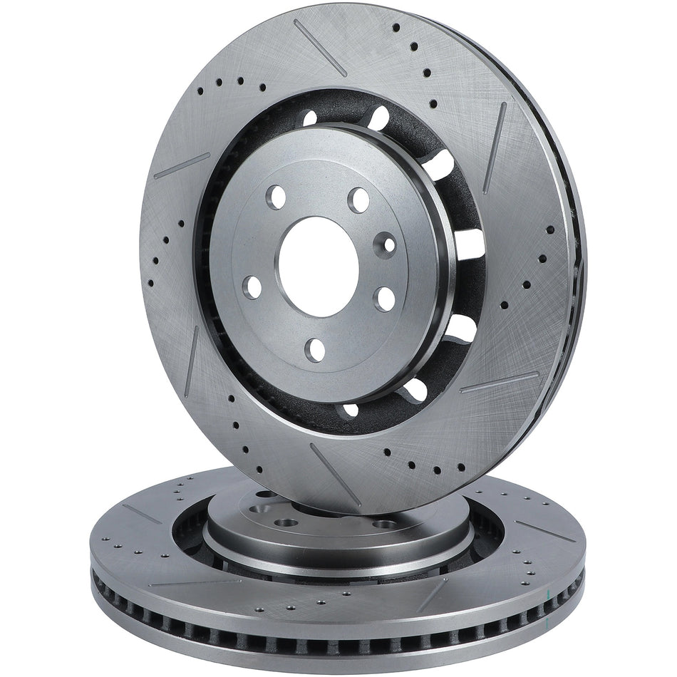 Drill Fits Ford Police Interceptor Utility 2013 - 2019 2X Brake Rotors Front