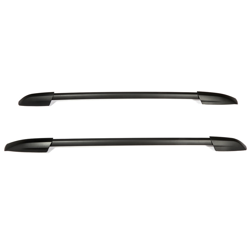 Black Aluminum Roof Side Rails For 2008-2013 Toyota Highlander - Pair Set