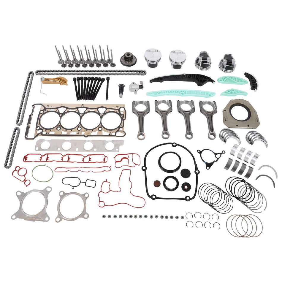 Pistons Timing Chain Kit For Audi VW Jetta CCTA GTI EOS A4 Q5 CAW CAE CDN 2.0T