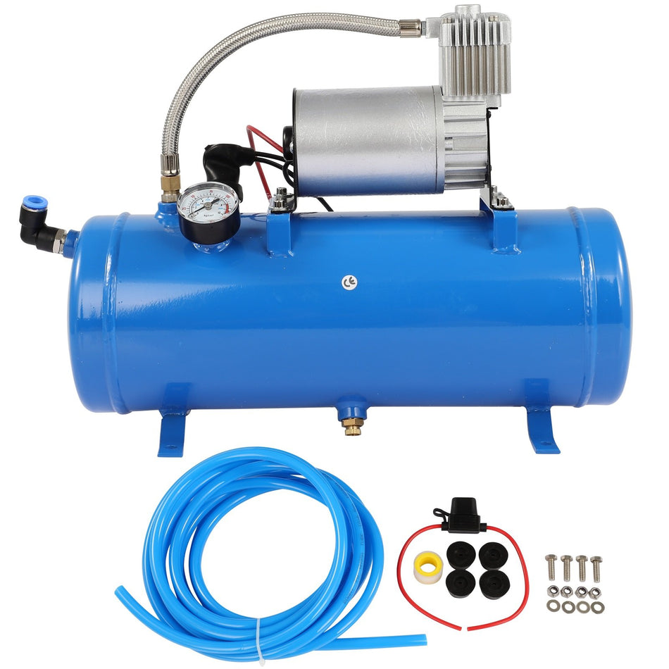 12V 1.6 Gallon 150 PSI DC Air Compressor Kit For Train Motorhome Horns