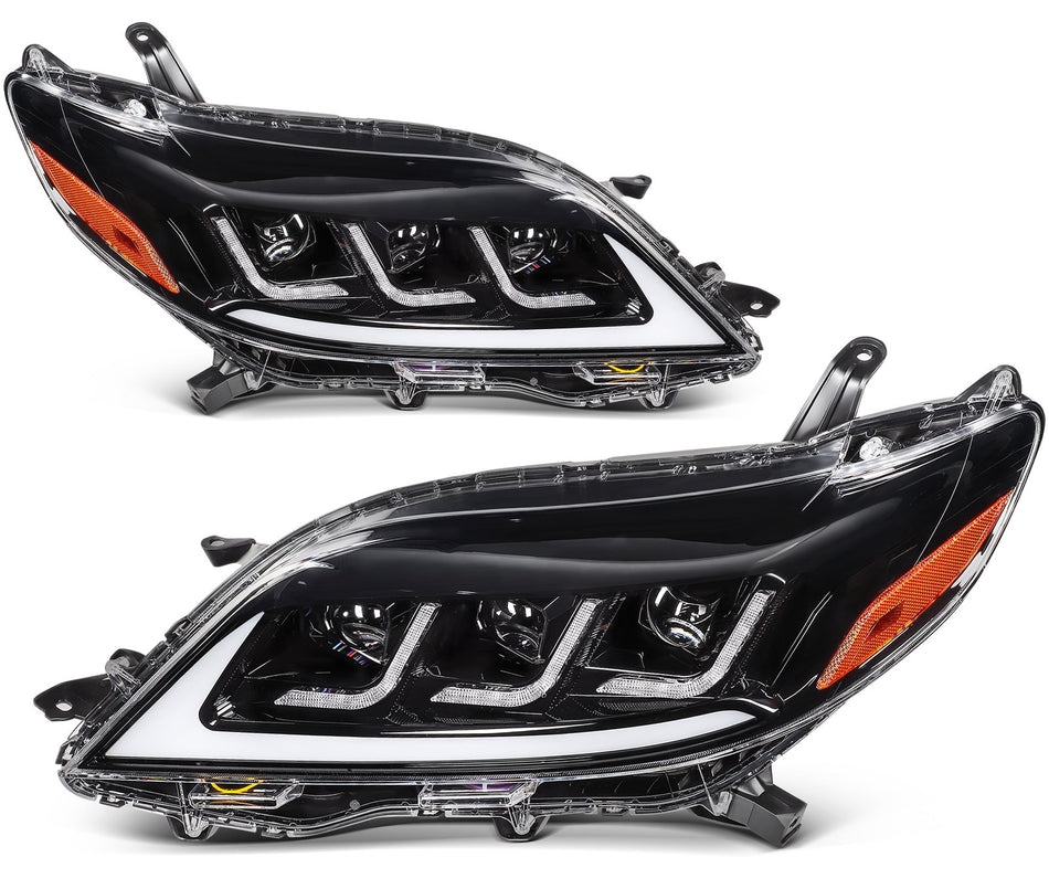 For 2011-20 Toyota Sienna 3.5L 2011-13 Sienna 2.7L Headlights Assembly Pair