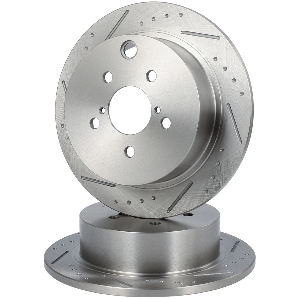Drill & Solt Fits Subaru For Forester 2014 - 2018 2.5L Rear Brake Rotors 2X