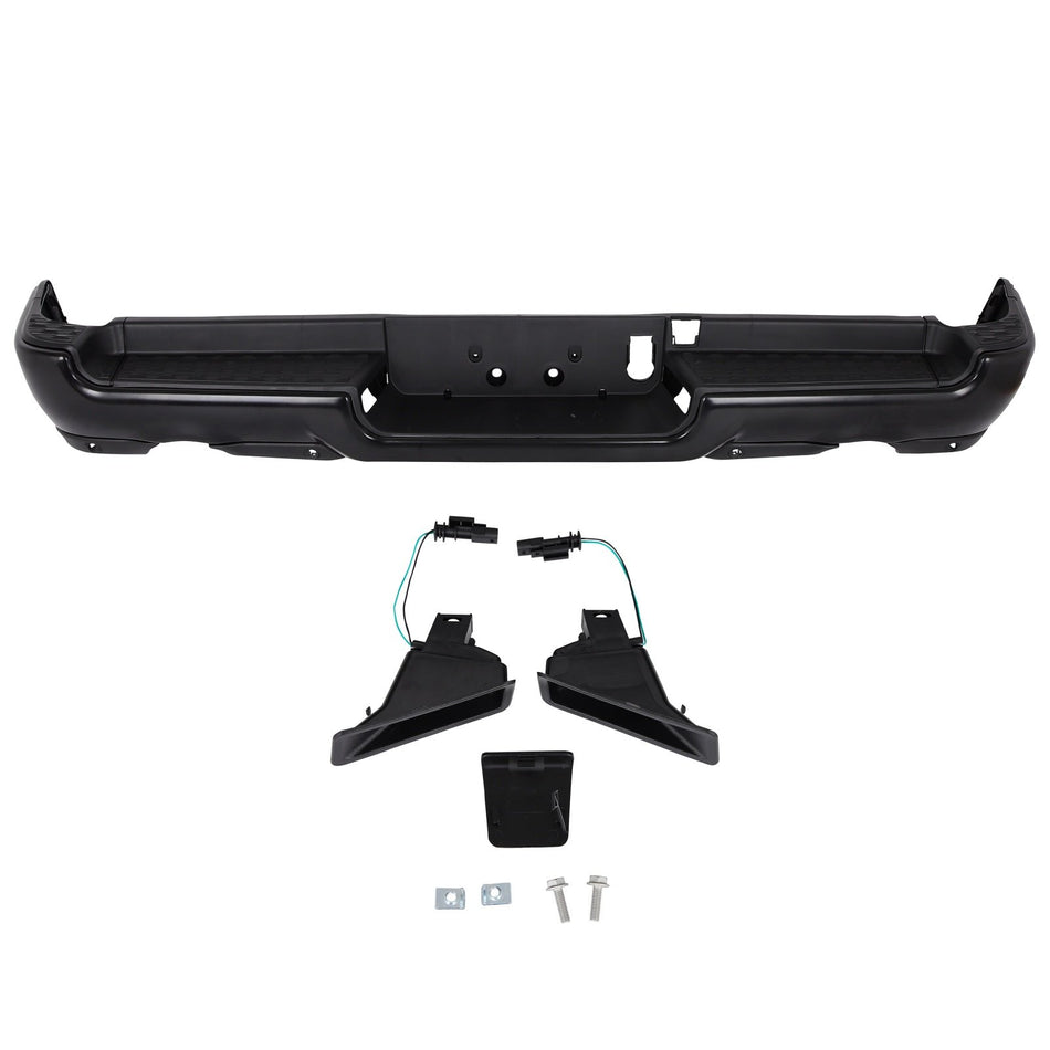 New Primed Steel Black Rear For 2019-2024 RAM 1500 w/ Park & Dual Exhst Bumper