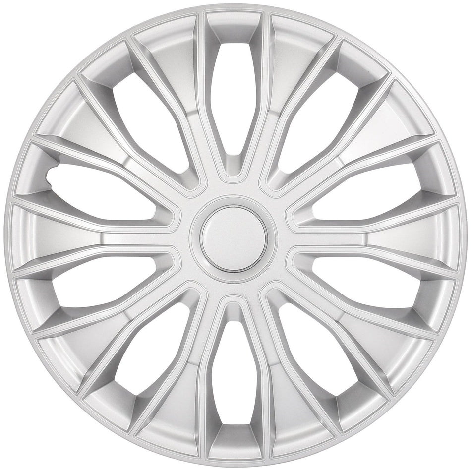 4PCS Silver 15inch Wheel Covers Kit Fits R15 Tire Rims Snap On 15 in Wheel Hub Caps