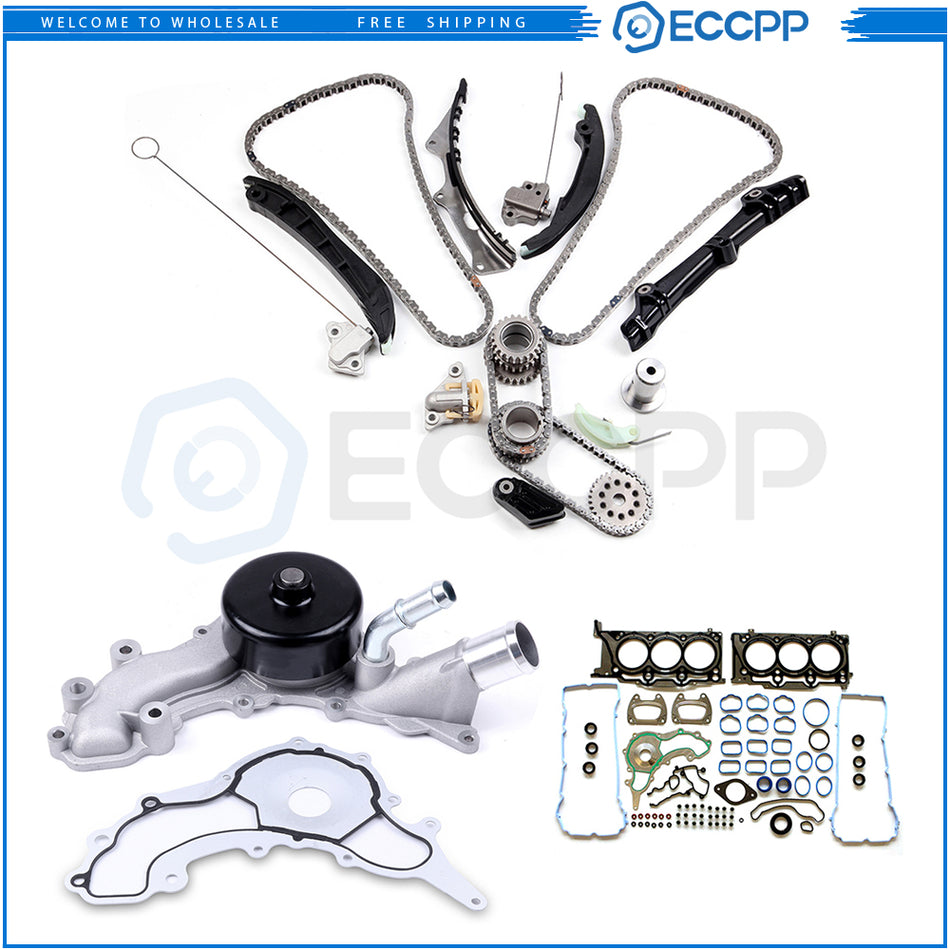 Head Gasket Set Timing Chain Kit Water Pump For 11-15 Dodge Durango Journey 3.6L 839958