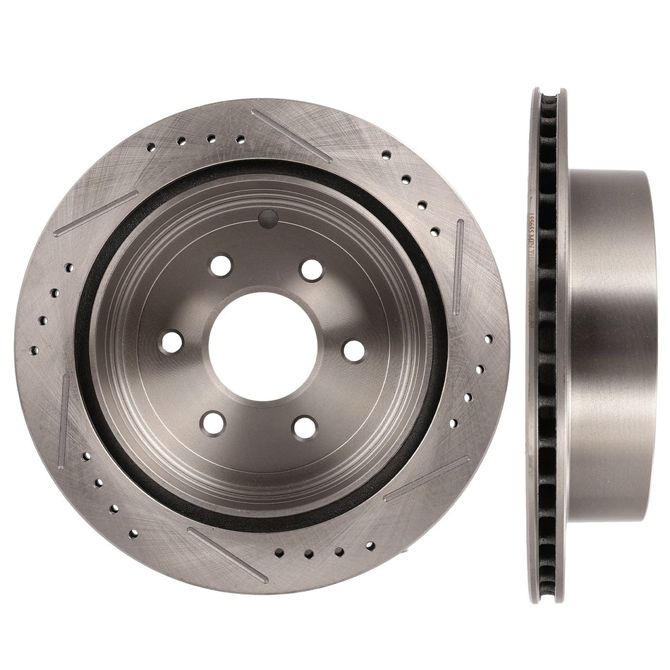 Fits Nissan For Xterra 2005 -2013 2014 2015 Slotted Drilled Brake Rotors Rear