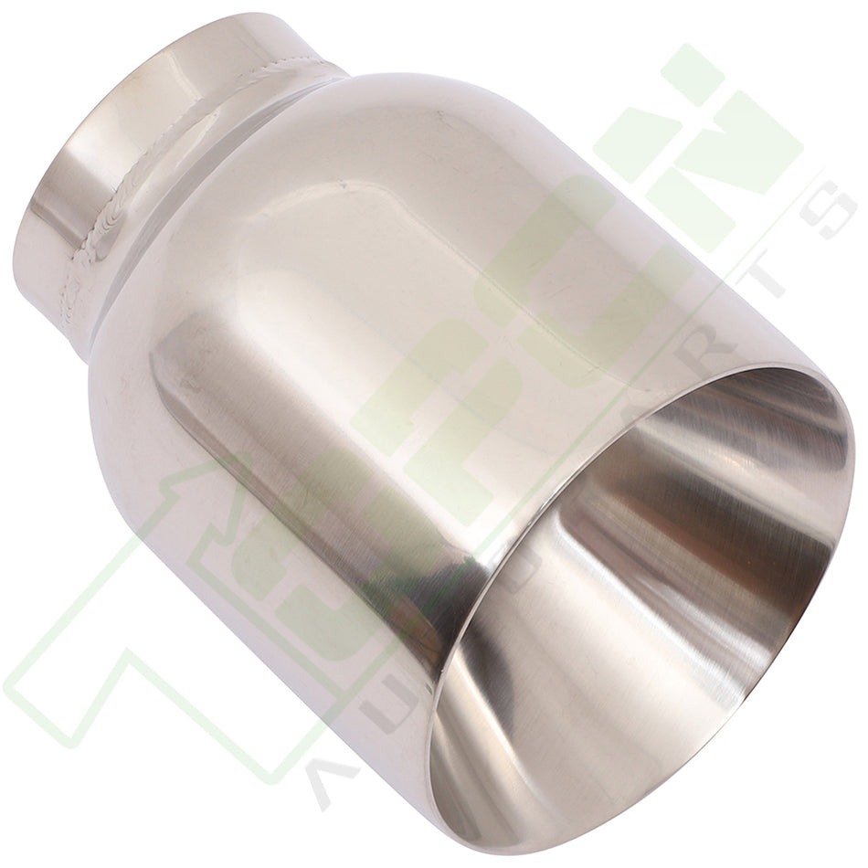 Exhaust Tip 2.5inch Inlet / 4inch Outlet / 5inch Long Double Wall Stainless Steel
