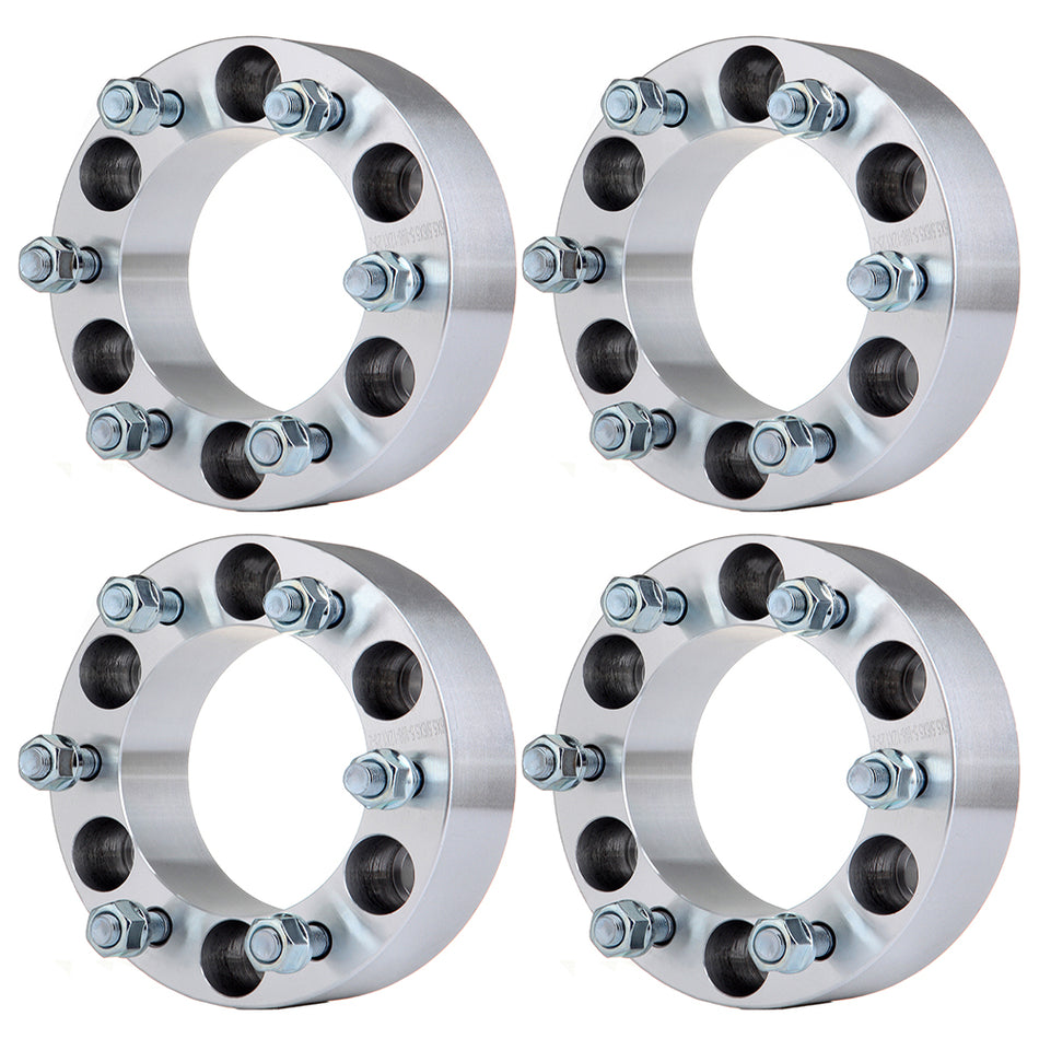 4Pcs 2 inch 6x5.5 6 Lug Wheel Spacers For 97-03 Infiniti QX4 98-04 Nissan Frontier (108mm Bore, 12x1.25 Studs)