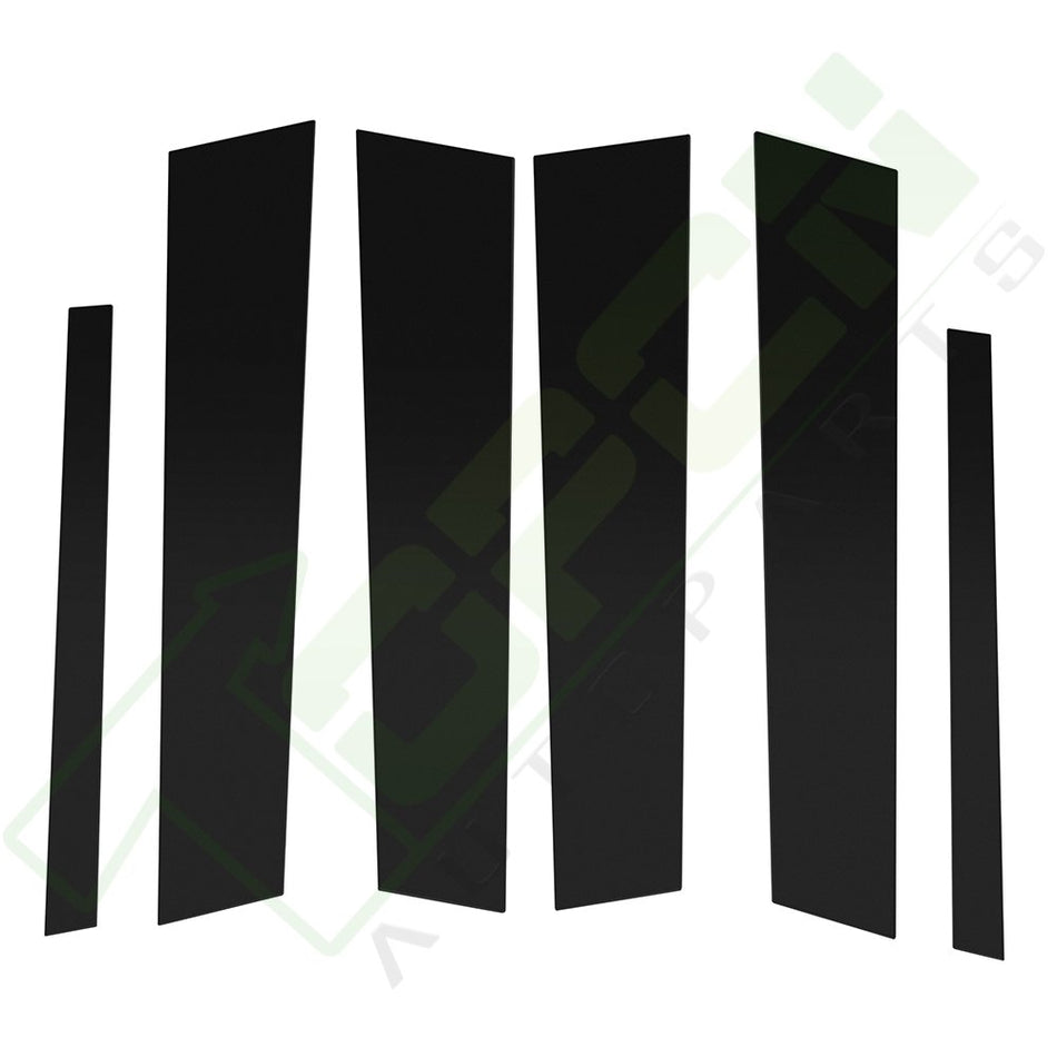Fits 06-2011 BMW 3-Series Pillar Posts 6PCS Set Door Trim Piano Black Window Kit