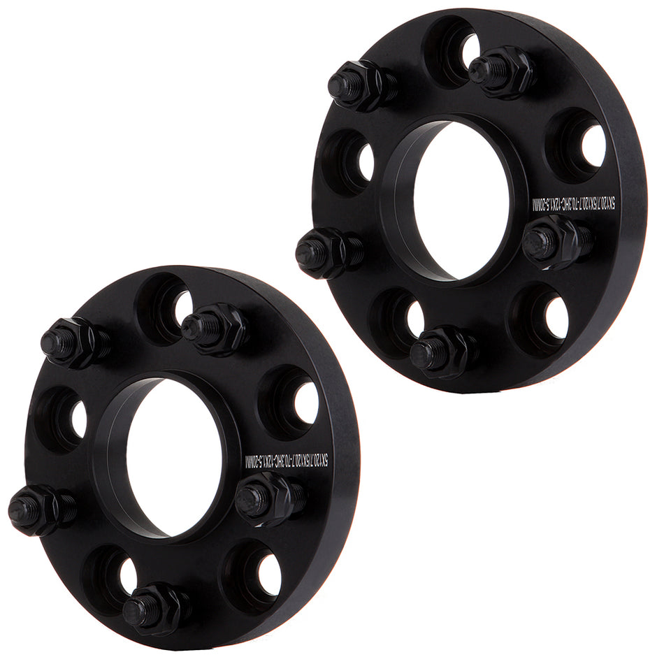 20mm 5x120 5 Lug Wheel Spacers(70.3mm Bore, 12x1.5 Studs) For 96-02 Chevrolet Camaro Pontiac Firebird - 2PCS