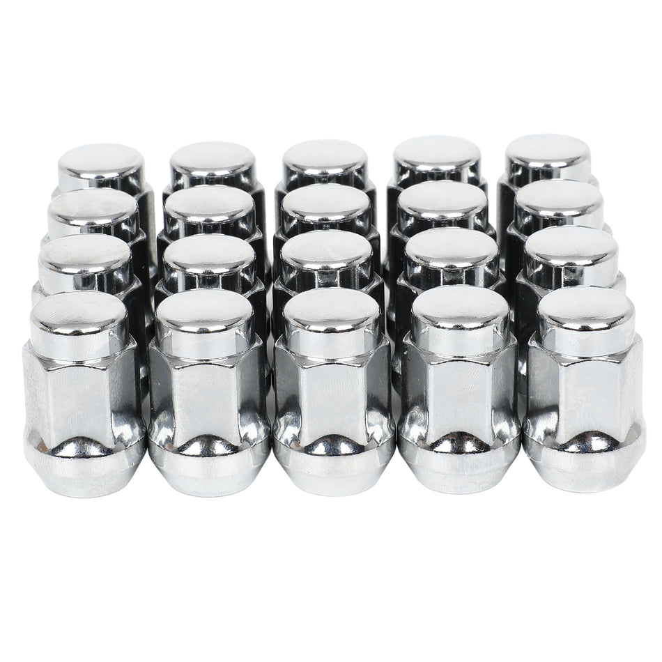 20 M12x1.75 3/4inch Hex Closed End Bulge Acorn Lug Nuts For Ford Lincoln Navigator