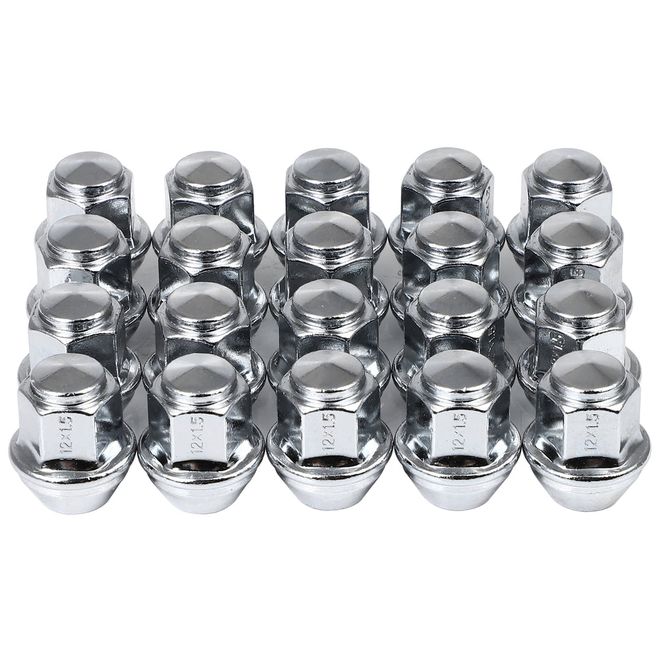 20 12x1.5 3/4inch Hex Bulge Acorn Wheel Lug Nuts For Ford Escape Fusion Lincoln MKC