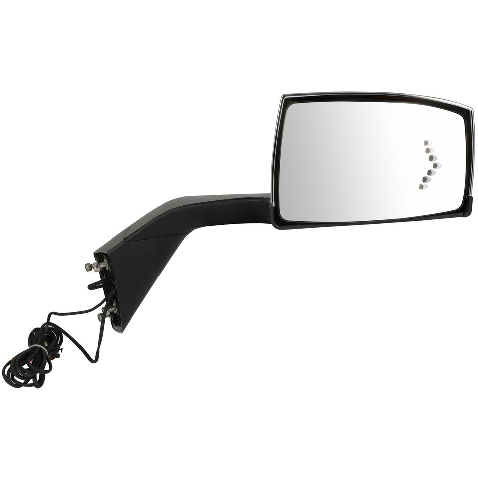 Chrome For Volvo VNL 04-16 w/ Led Turn Light Hood Mirror Signal Passenger Side