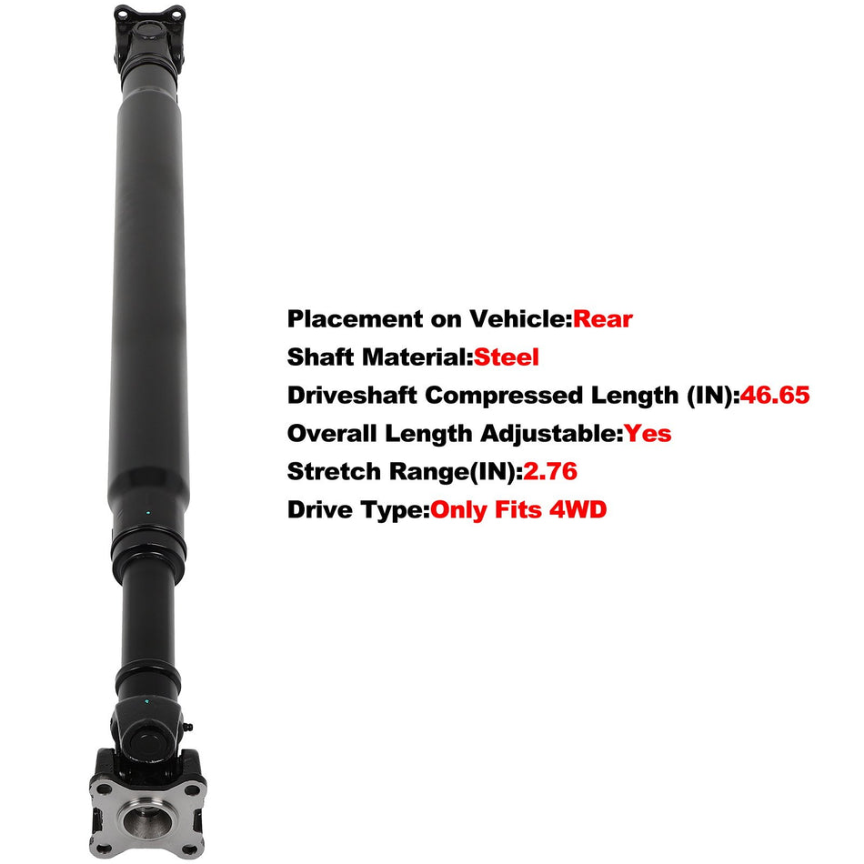 Drive Shaft fits Toyota 4Runner Rear V6 4.0L 4WD 2003-2009 936-775 65-5003
