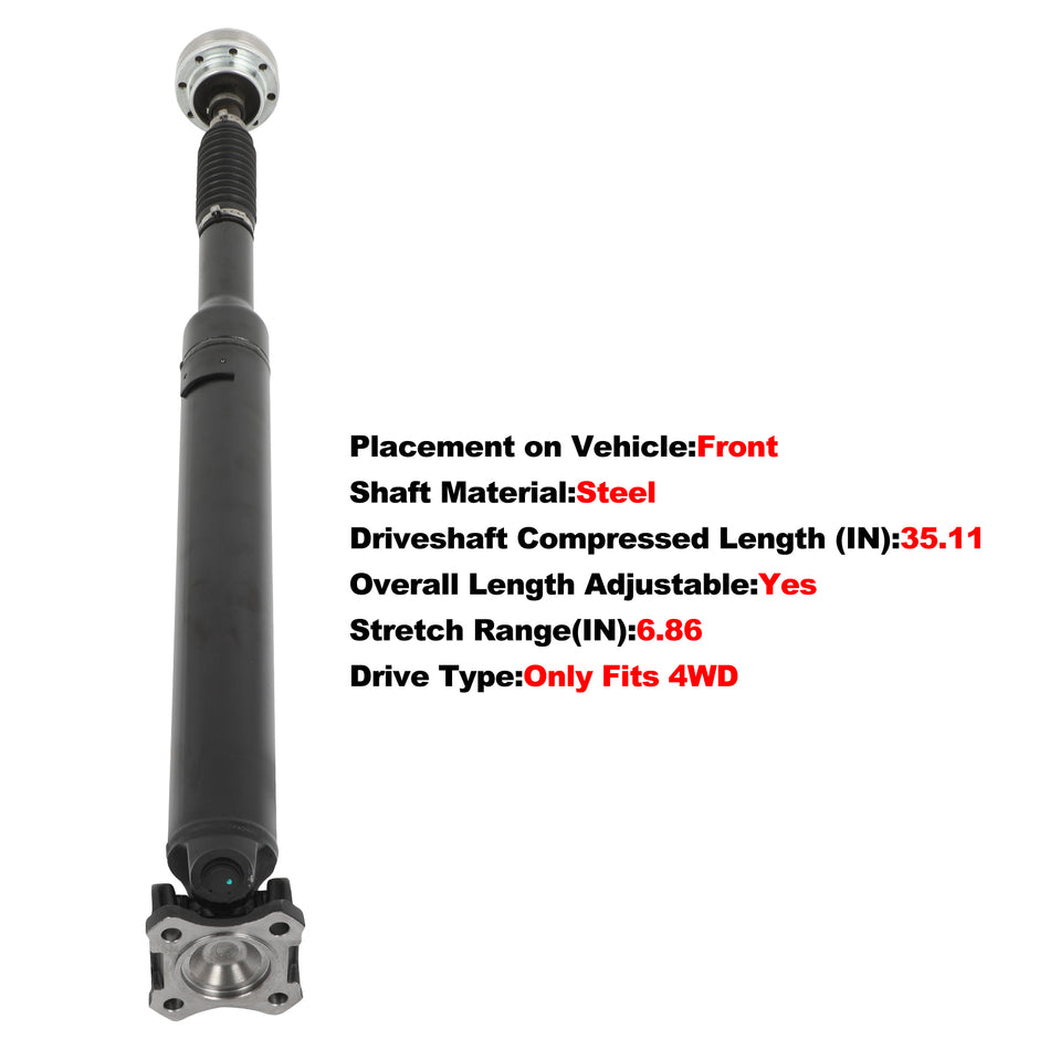 Drive Shaft Assembly for Jeep Wrangler JK 2007-11 V6 3.8L 4WD 52853321AC 938-102