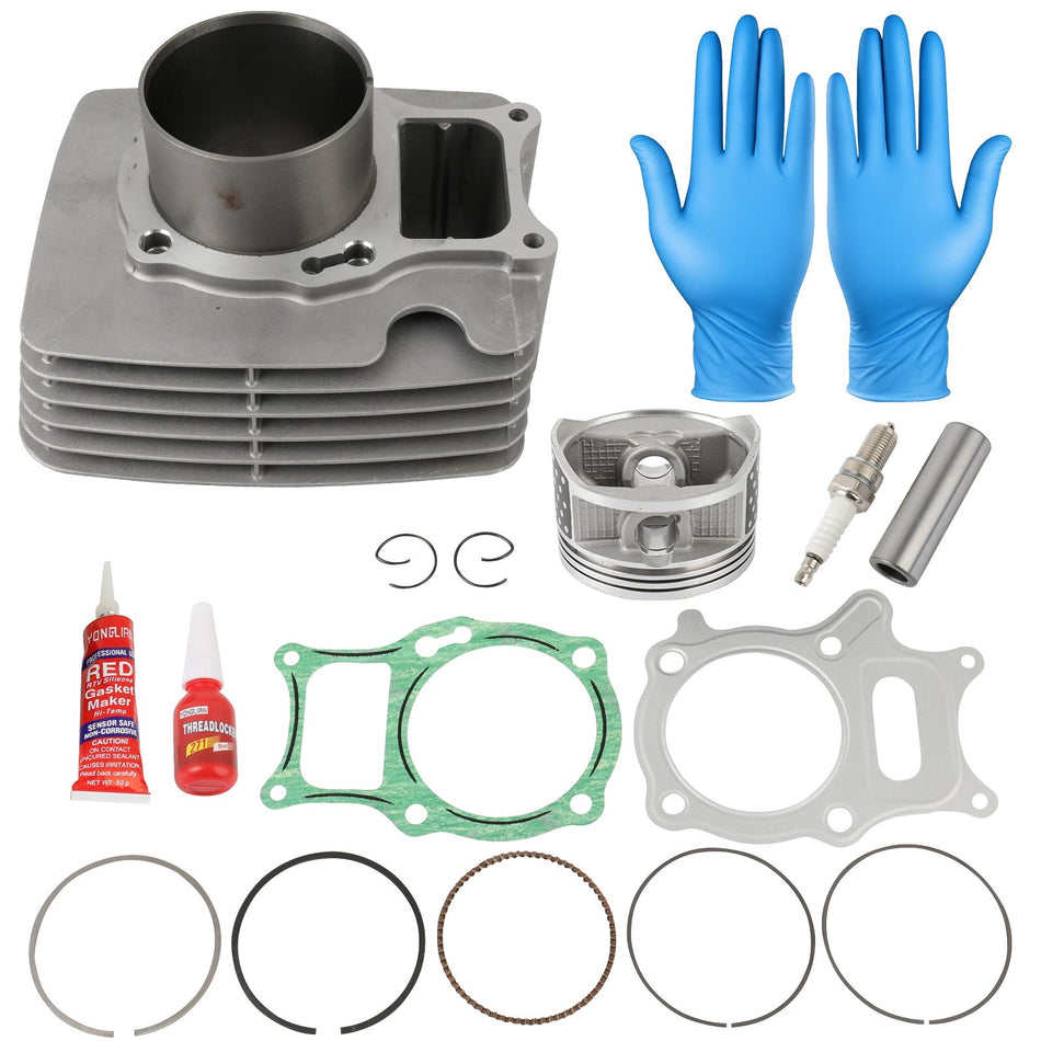 For Honda TRX250EX 250X Recon 250 72mm Big Bore Cylinder Jug Piston Top End Kit