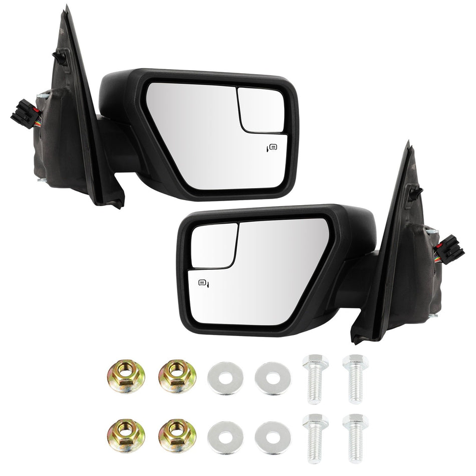 Front Door Driver Passenger Side Rear View Mirror Heated For 2021-2024 Ford F150