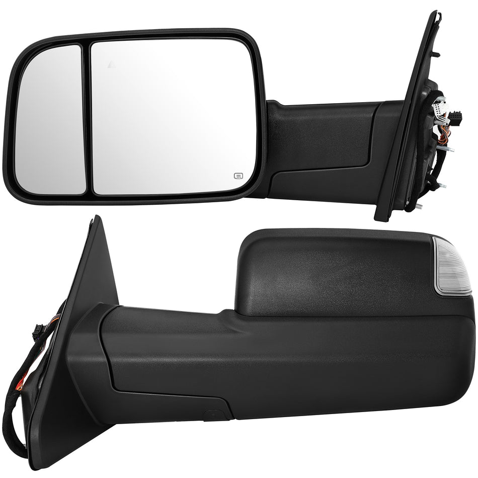 Power Heated Outside Side View Mirrors Set LH&RH New For Dodge Ram 2019-2022