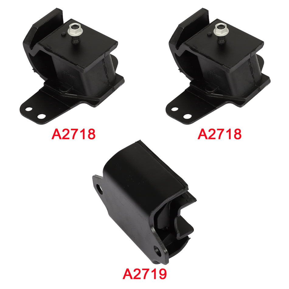 Fits For 1986-1994 D21 L4 2.4 A2718 A2718 A2719 set of 3 Engine Motor Mount