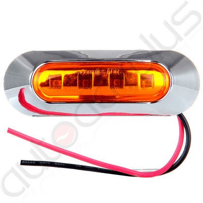 1PC 12-24V Amber 4 LED Clearance Side Marker Light For Car Truck Trailer Pickup