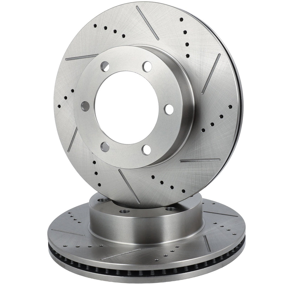 Drill Vented Fits Toyota For Tundra 2000 2001 2002 - 2006 2X Brake Rotors Front