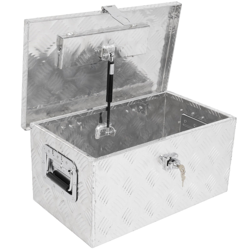 20inchx12inchx9.5inch Aluminum Storage Tool Box W/1x Lift Air Rod For Truck Home Garage