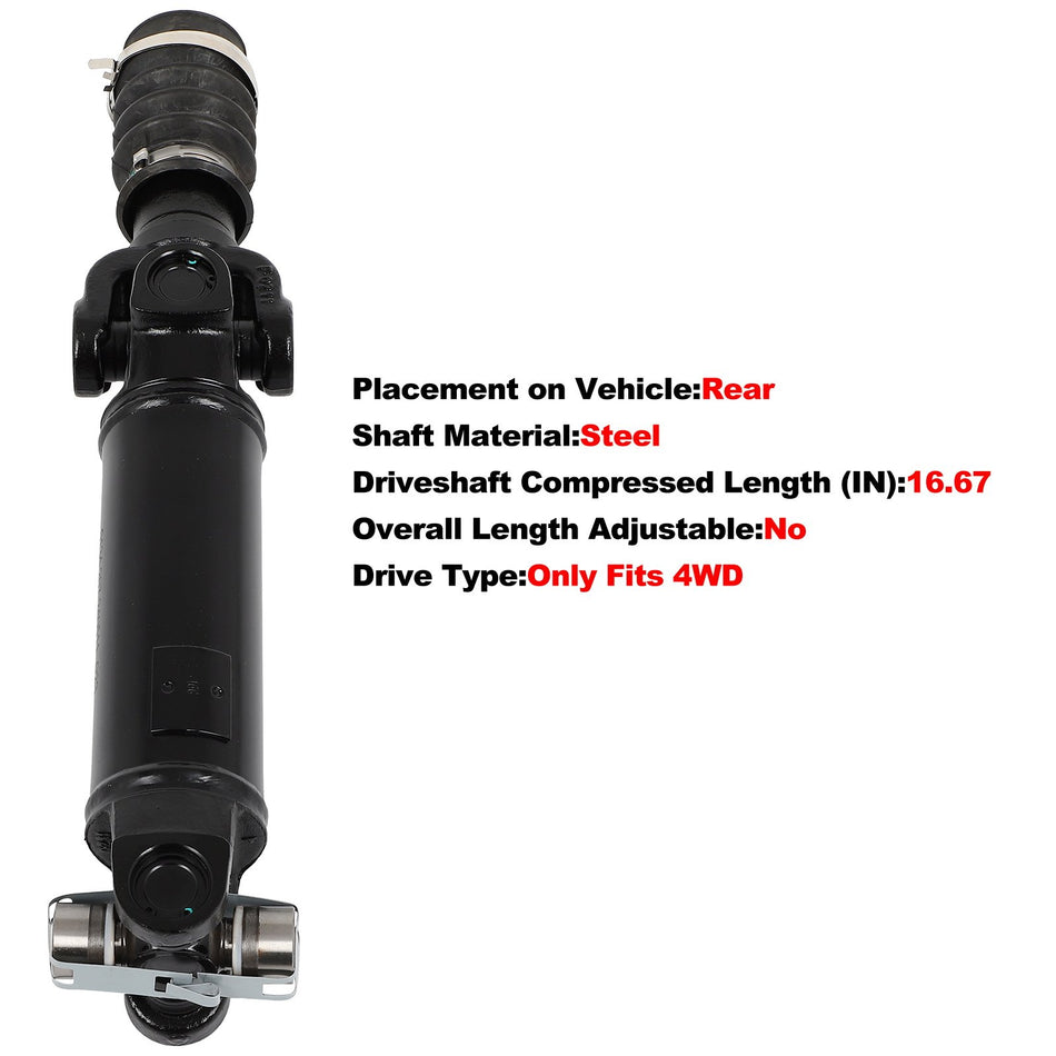 Drive Shaft Assembly for Jeep Wrangler 1997-2002 L6 4.0L 4WD 52098787AD 936070