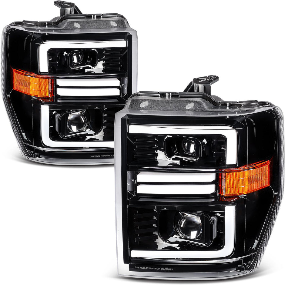 For Ford E-150 E-250 E-350 E-450 Super Duty 2008-21 LED Headlights Assembly Pair