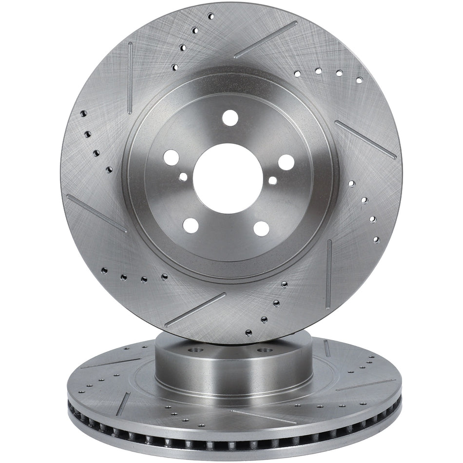 Drill Ventilated Fits Subaru Forester 2009 - 2017 2018 2X Brake Rotors Front